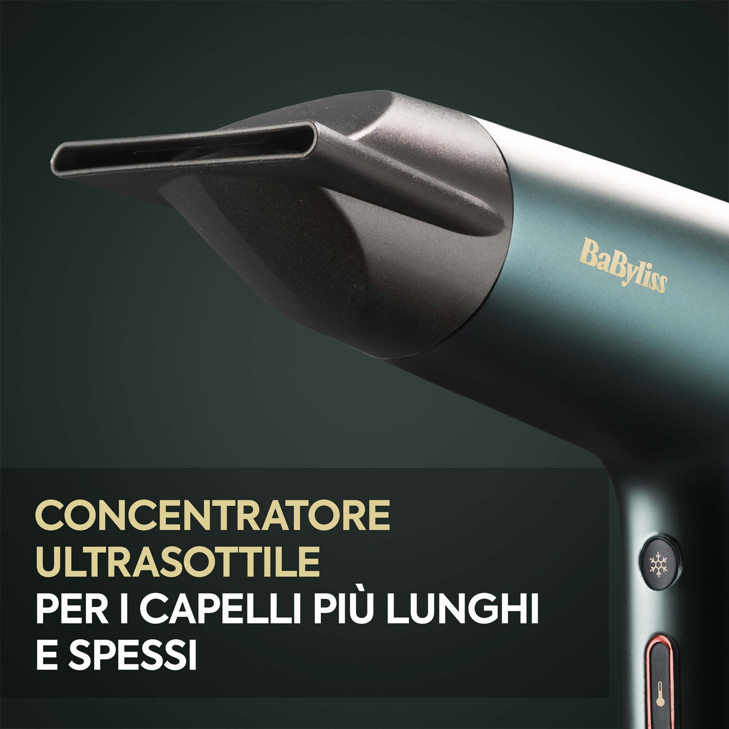 CONCENTRATORE ULTRASOTTILE. per i capelli pi&ugrave; lunghi e spessi